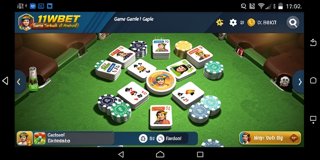 Tampilan gameplay Gaple seru di 11WBET yang mengasyikkan.