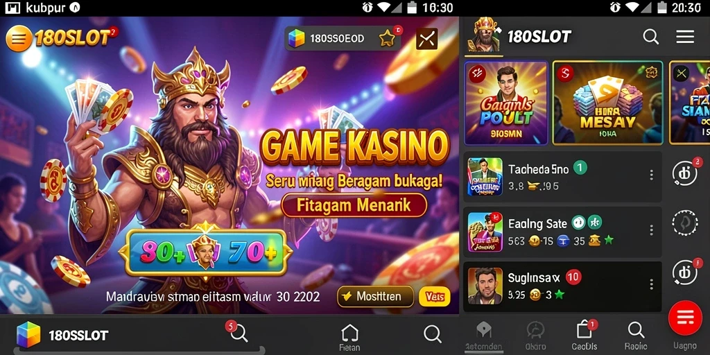 Tampilan menarik gameplay 180SLOT menangkap suasana kasino.