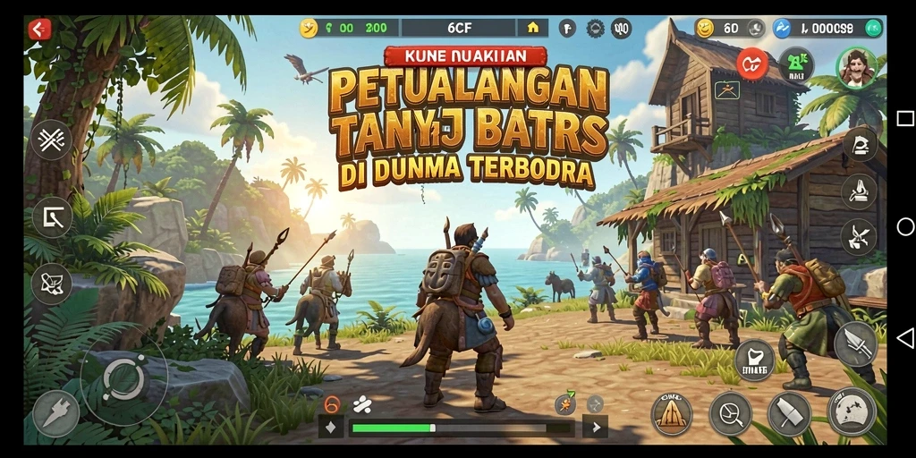 Menunjukkan aksi gameplay seru di dunia terbuka 6CF.