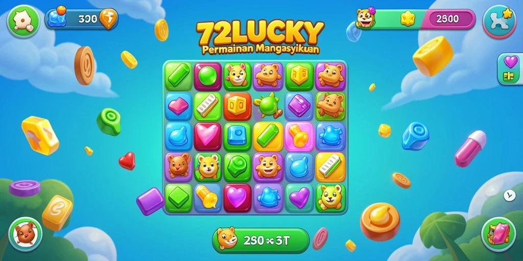 Tampilan gameplay Match-3 yang seru dan menantang.