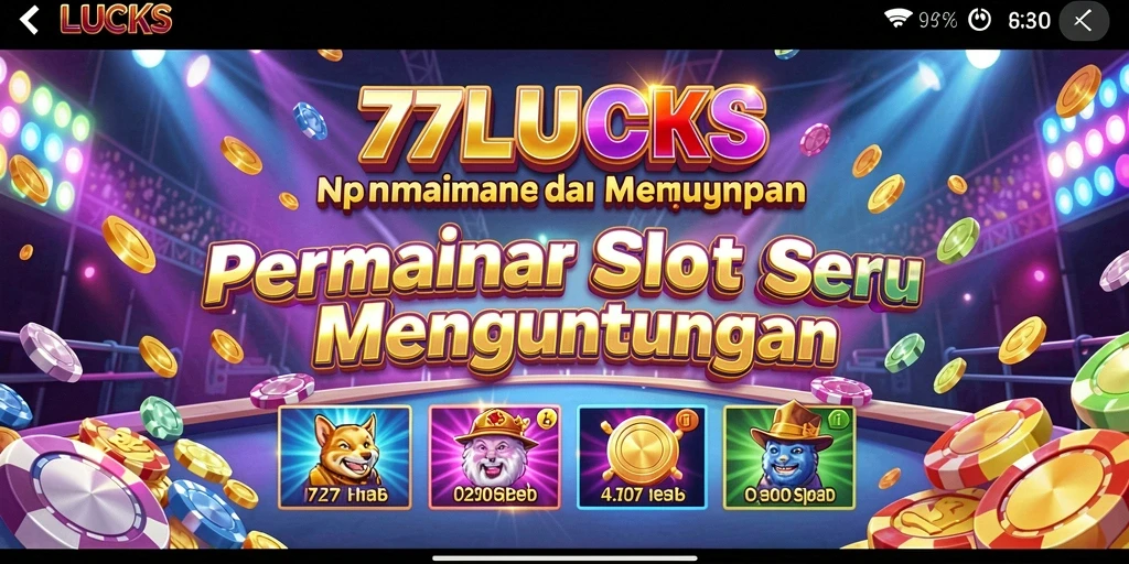 Tampilan gameplay Slot yang menarik dari 77LUCKS.