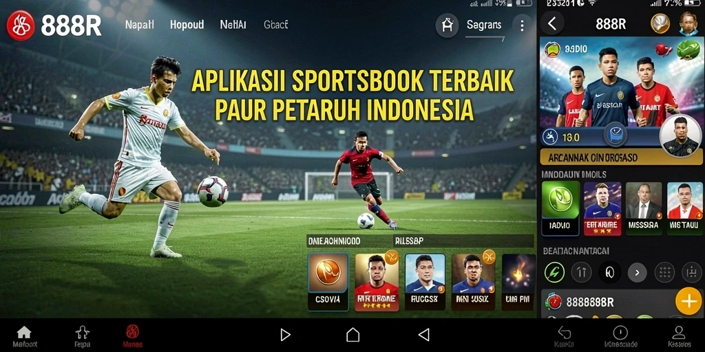 Tampilan gameplay yang menarik di aplikasi Sportsbook 888R.