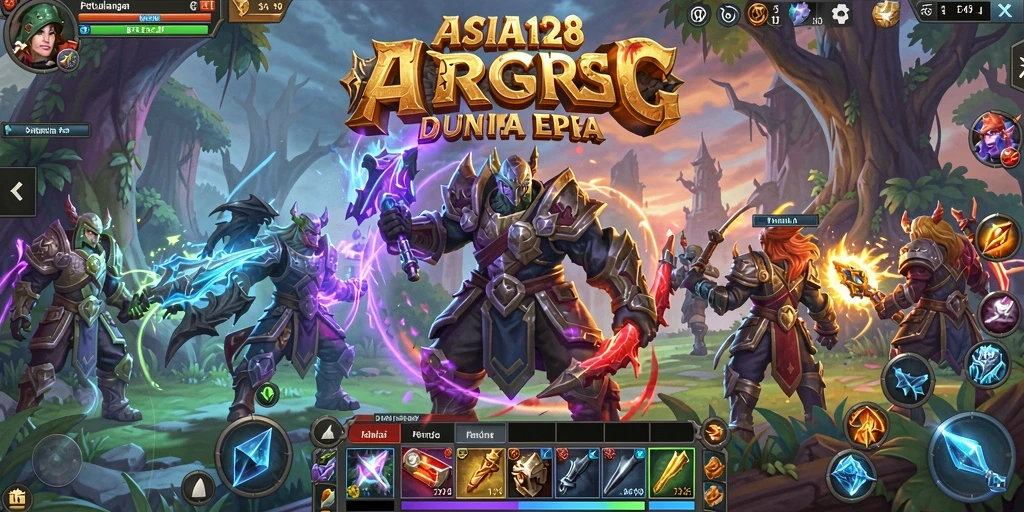 Screenshot ASIA128 menampilkan aksi seru dalam pertempuran ARPG.