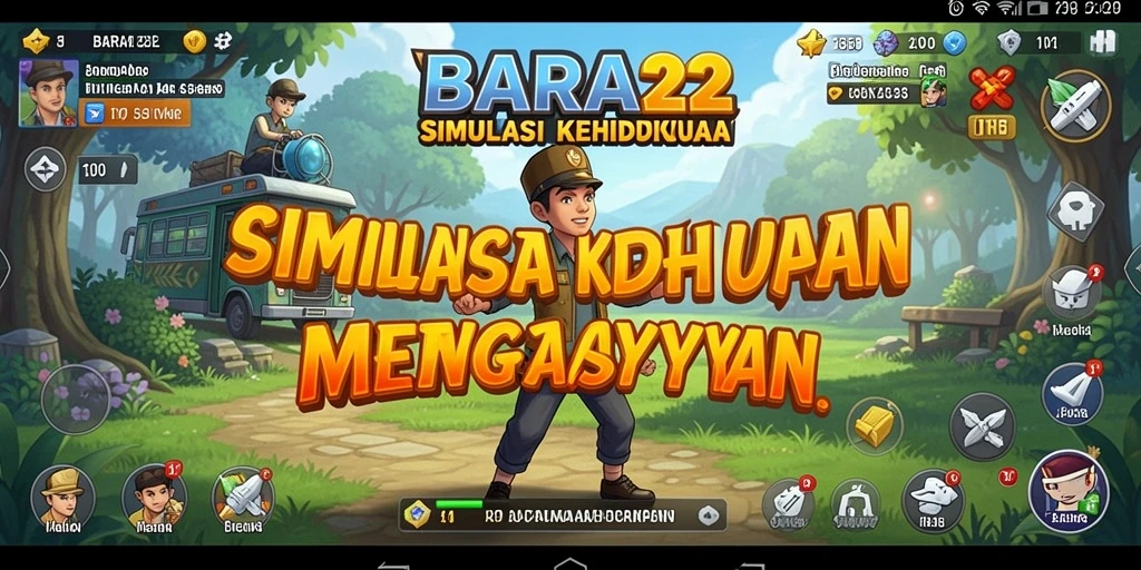 Screenshot gameplay <strong>BARA22</strong> menampilkan interaksi karakter di dunia virtual.