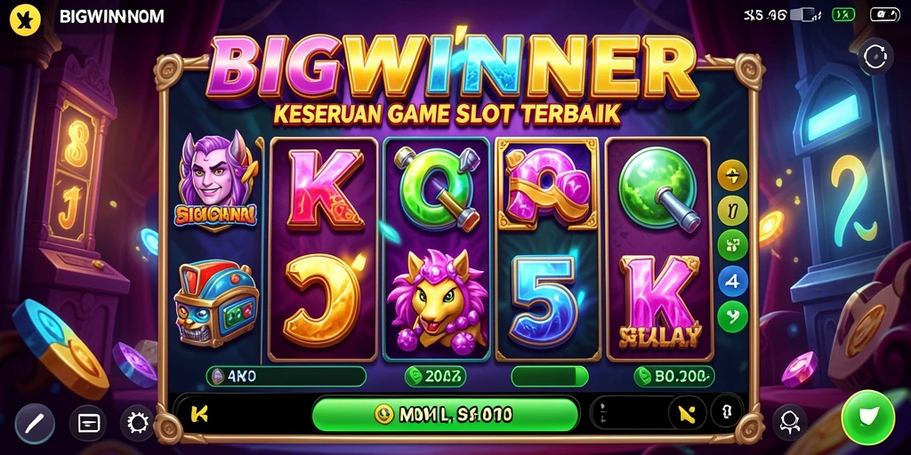 Screenshot gameplay BIGWINNER yang menunjukkan keseruan bermain slot.