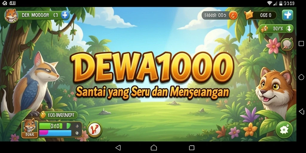 Tampilan gameplay menarik di DEWA1000 dengan banyak level seru.