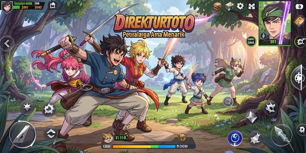 Tampilan gameplay yang memukau dalam dunia Anime.