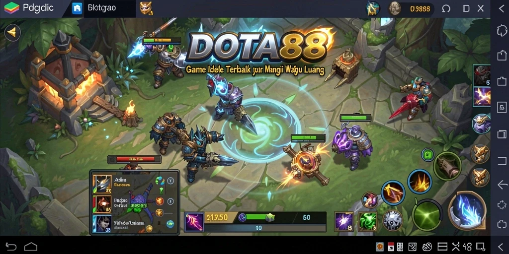 Tampilan utama gameplay DOTA88 yang menarik dan interaktif.