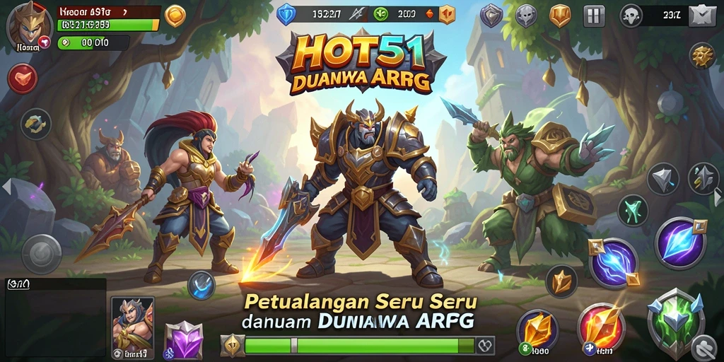 Tampilan gameplay seru di HOT51 dengan pertarungan ARPG yang mendebarkan.