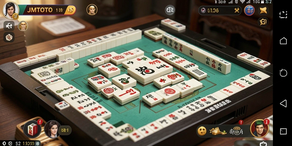 Tampilan menarik gameplay Mahjong di JMTOTO yang seru.