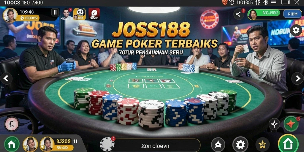 Tampilan gameplay Poker yang memukau dari JOSS188.