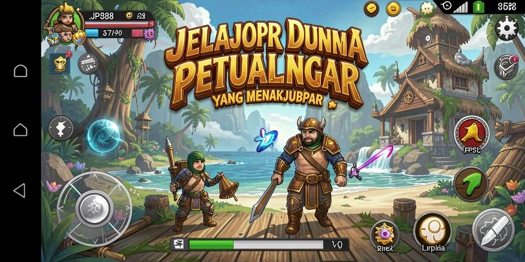 Screenshot gameplay JPS88 menampilkan petualangan menakjubkan di dunia fantasi.