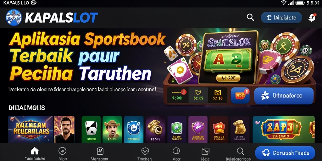 Tampilan menarik dari aplikasi KAPALSLOT dengan berbagai opsi taruhan.
