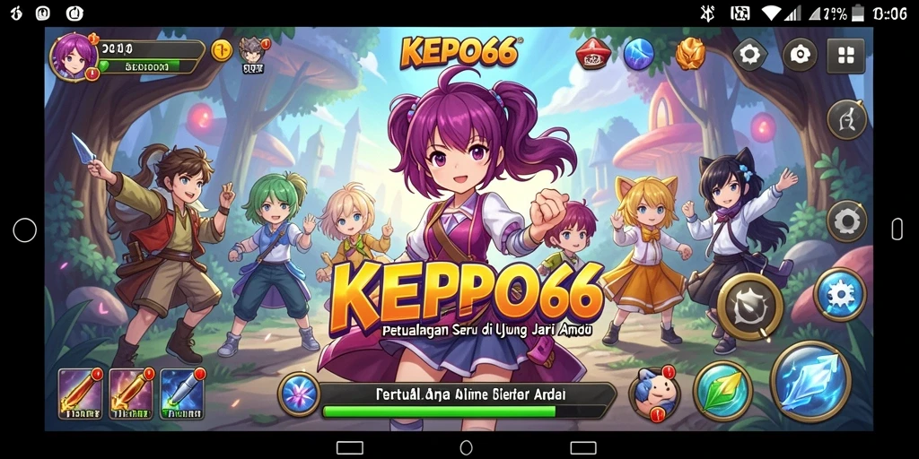 Tangkapan layar KEPO66 menampilkan gameplay yang mendebarkan dan karakter anime yang memukau.
