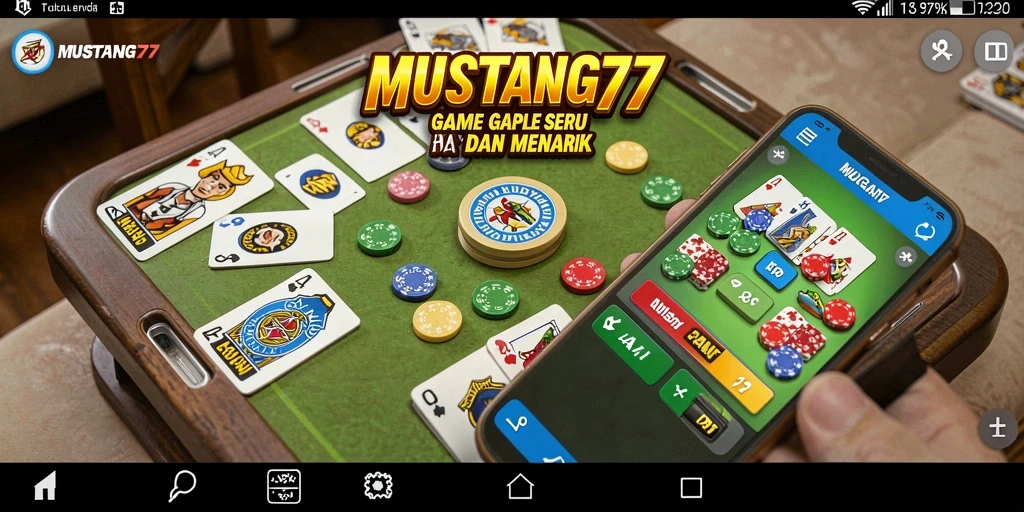 Screenshot gameplay MUSTANG77 yang menunjukkan serunya bermain Gaple.