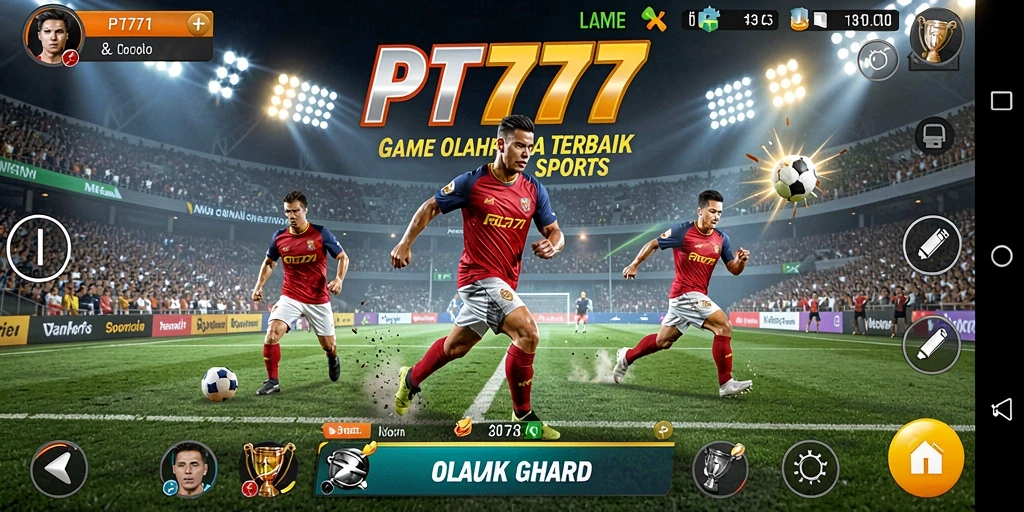 Tampilan gameplay PT777 dengan aksi olahraga yang menegangkan.