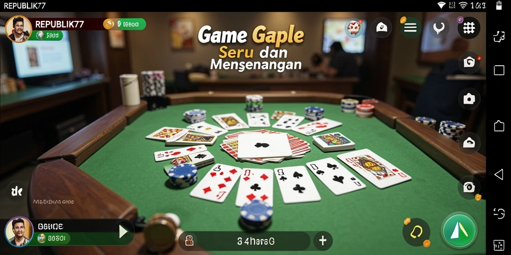 Tampilan gameplay menarik dalam permainan Gaple.