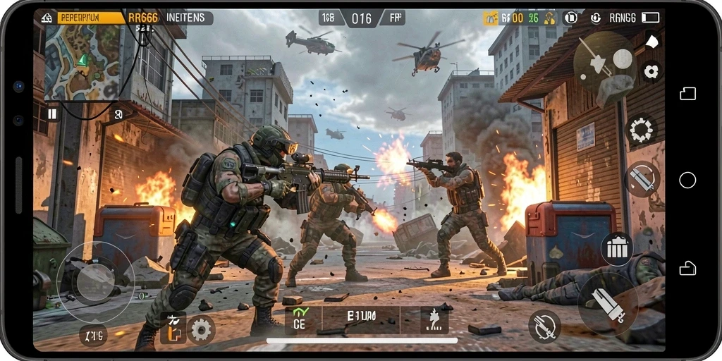Tampilan gameplay menegangkan di RR666 dengan grafis berkualitas tinggi.