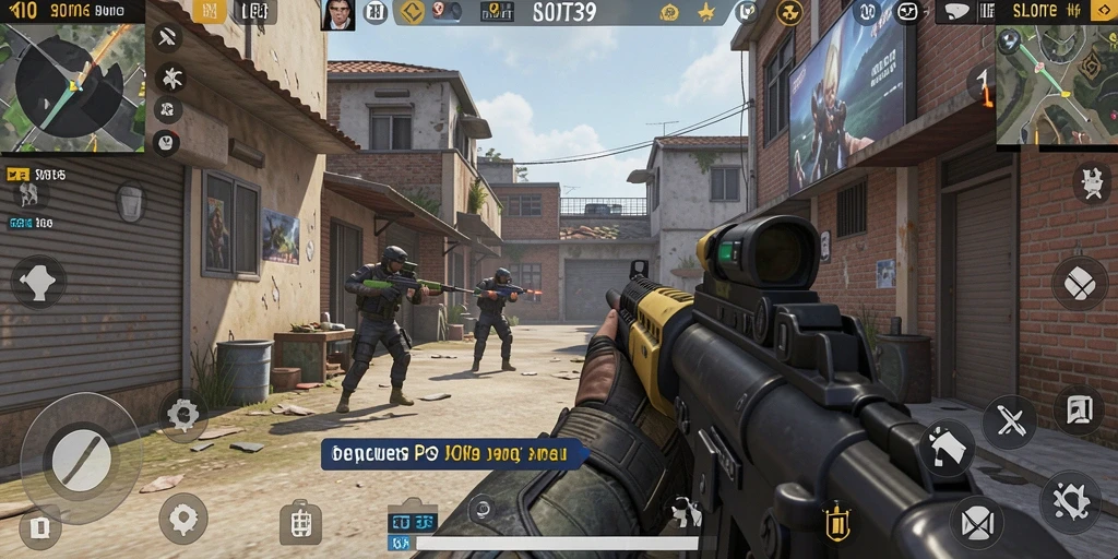 Tampilan gameplay SLOT39 yang mendebarkan dalam mode FPS.