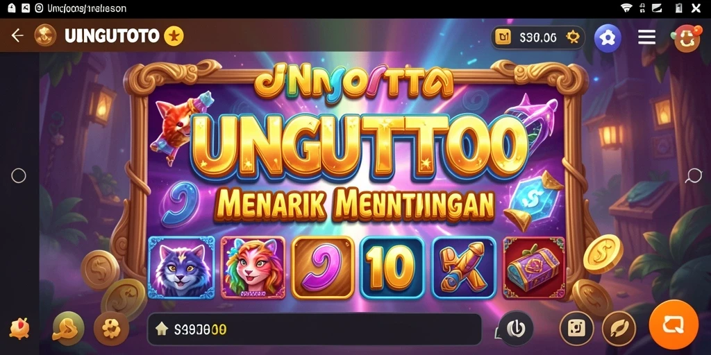Tampilan gameplay seru UNGUTOTO dengan efek visual yang menarik.