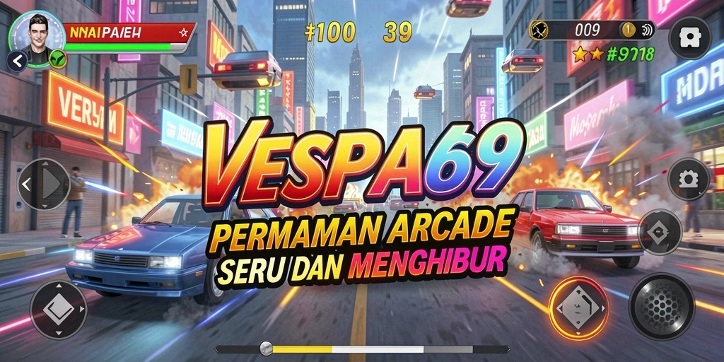 Tangkapan layar gameplay VESPA69 yang menampilkan aksi seru dan grafis menarik.